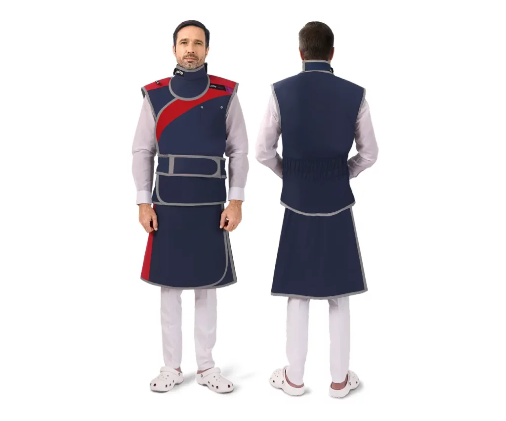 Abbildung der rückenentlastenden Schürze Backsaver als Röntgenschutz.